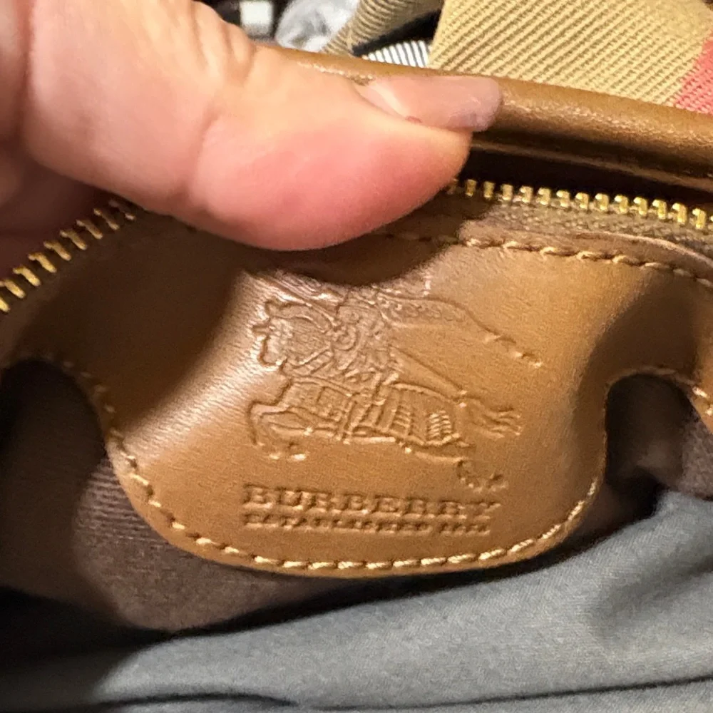 Burberry Tan and Brown Checkered studded Shoulder Bag - Picture 10 of 10